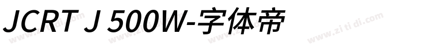 JCRT J 500W字体转换